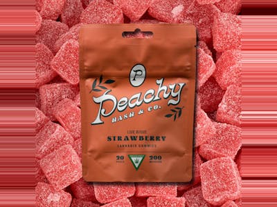 Peachy Hash Co Peachy | Strawberry Rosin Gummies | 200mg - Butter ...